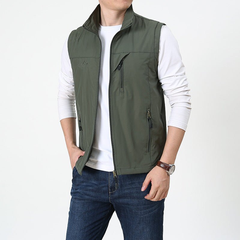 Ezra | Stand-Collar Utility Vest for Men